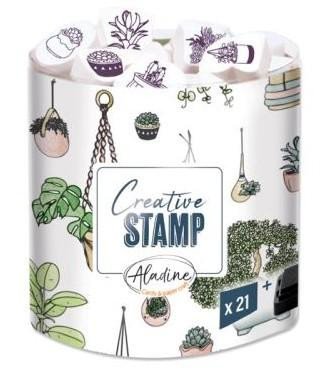 Carte Razítka Creative Stamp - Rostliny, 21 ks 