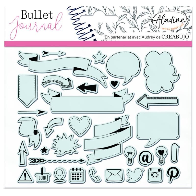 Book Razítka Stampo Bullet Journal - Rámečky, šipky, piktogramy 