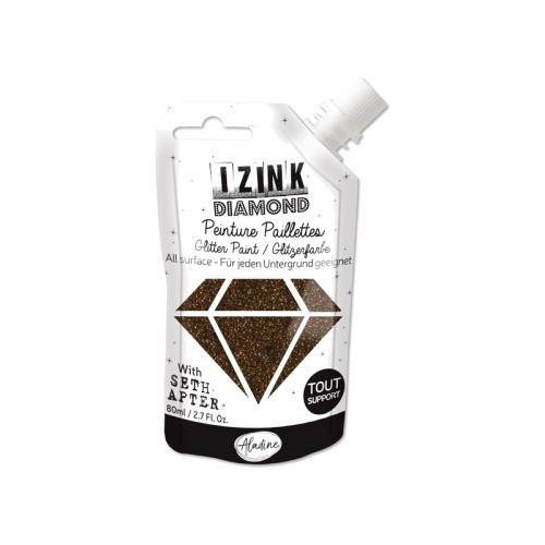 Carte Diamantová barva IZINK Diamond - black coffee, tmavě hnědá, 80 ml 