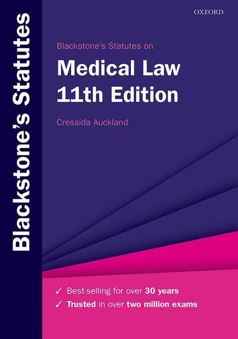 Kniha Blackstone's Statutes on Medical Law AUCKLAND