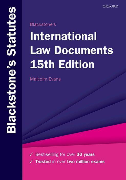 Kniha Blackstone's International Law Documents EVANS