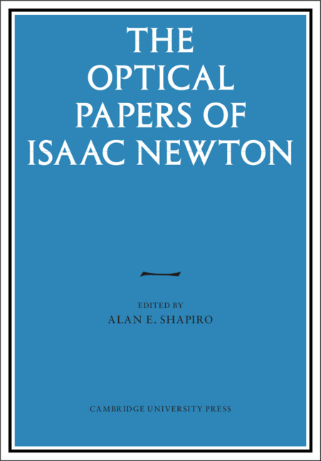 Könyv Optical Papers of Isaac Newton 2 Volume Hardback Set 