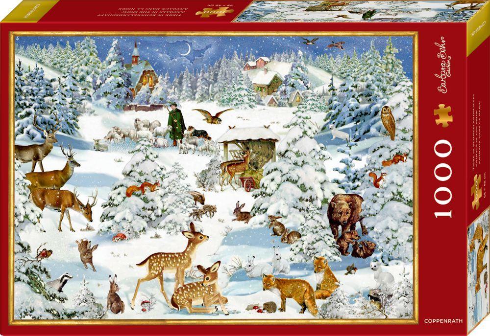 Játék Boxpuzzle Tiere in Schneelandschaft (1000 Teile) 