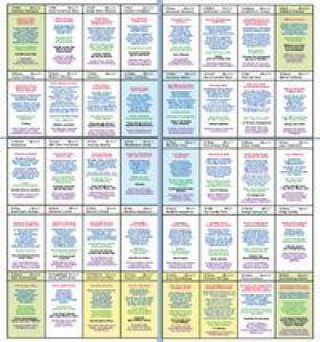 Carte Häuserschablone zur großen Tafel 8x4 (5) für 36 oder auch 40 Lenormandkarten 