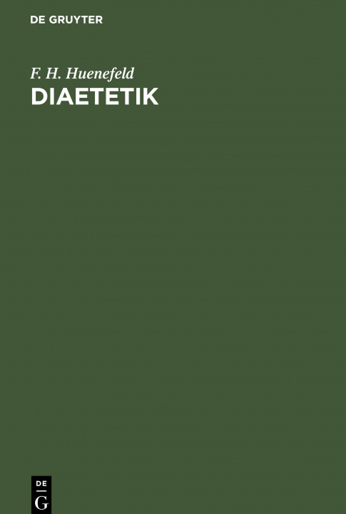 Book Diaetetik F. H. Huenefeld