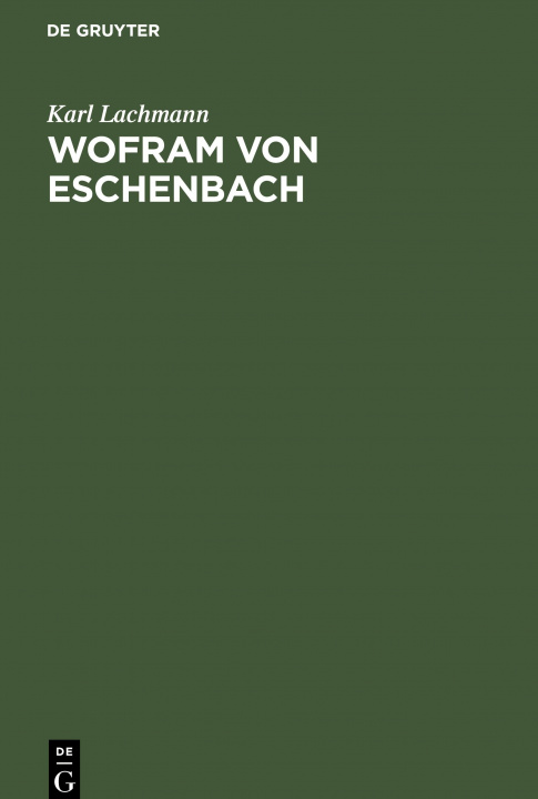 Kniha Wofram Von Eschenbach 