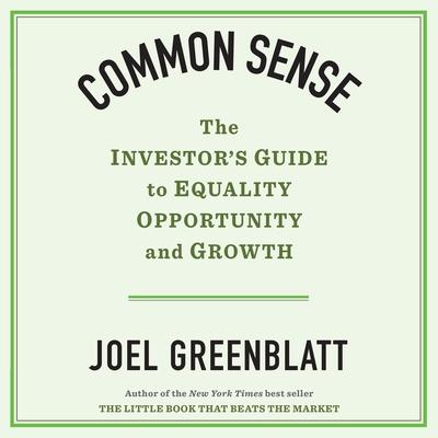 Audio Common Sense Lib/E: The Investor's Guide to Equality, Opportunity, and Growth Barry Abrams