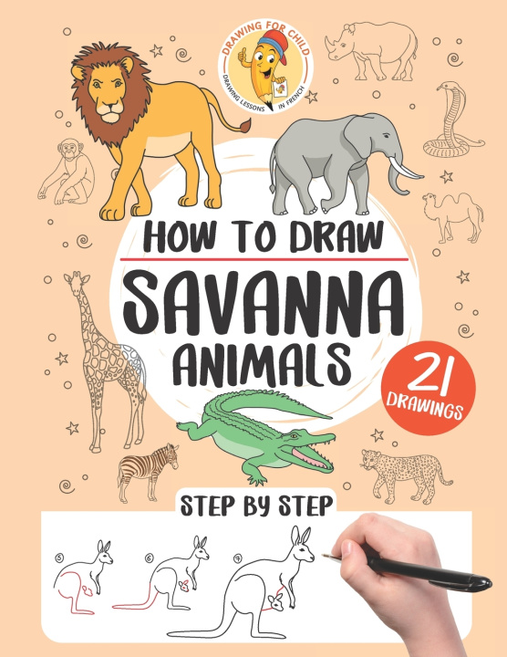 Βιβλίο How to draw savanna animals Pecoraro Gaelle Pecoraro