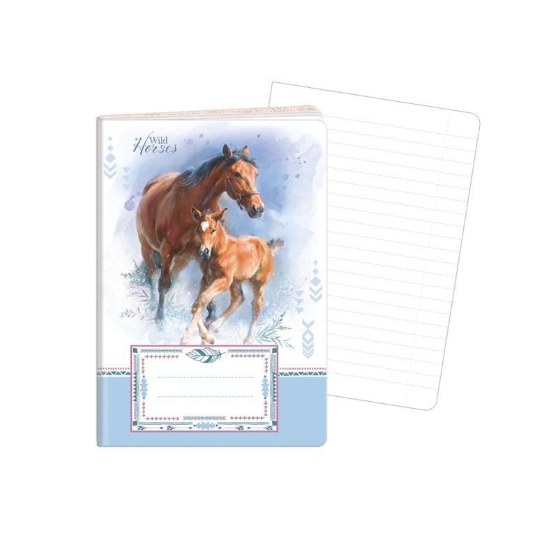 Papírenské zboží Sešit A6 Wild horses, linkovaný, 40 listů 