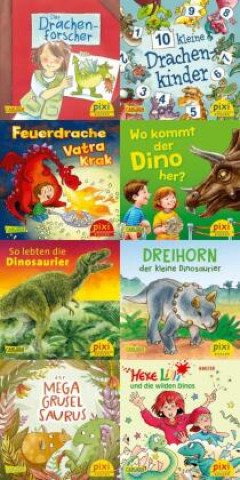 Carte Pixi-8er-Set 279: Dinos und Drachen bei Pixi (8x1 Exemplar) 