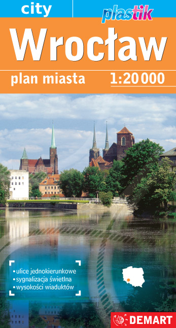 Prasa Wrocław mapa samochodowa plastik Opracowanie zbiorowe