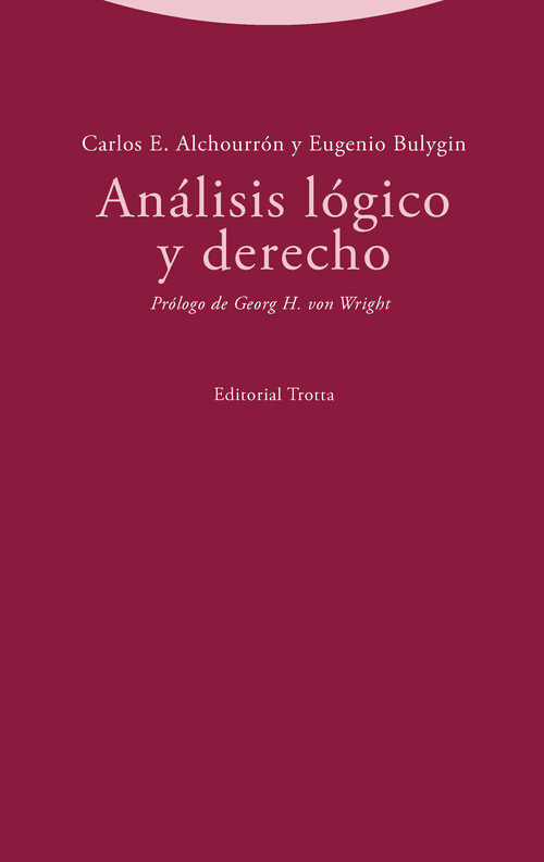 Carte Análisis lógico y derecho CARLOS E. ALCHOURRON