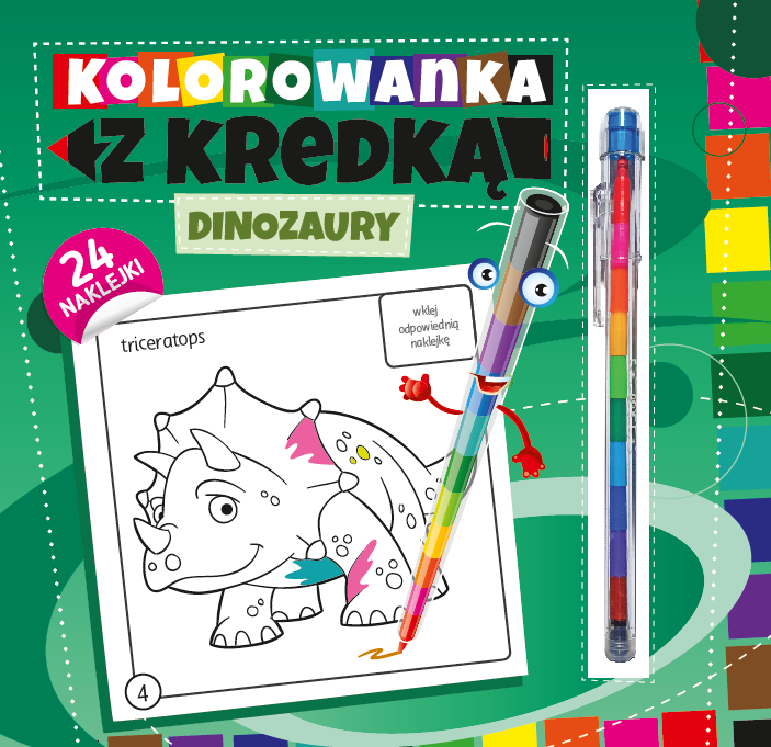 Kniha Kolorowanka z kredką. Dinozaury Marcin Południak