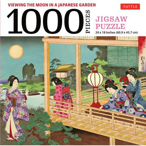 Játék Viewing the Moon Japanese Garden- 1000 Piece Jigsaw Puzzle 