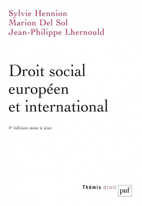 Kniha Droit social européen et international collegium