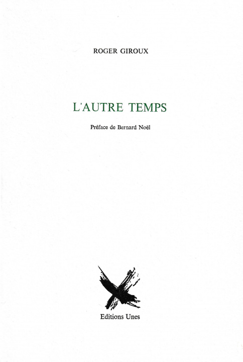 Knjiga L'autre temps Roger Giroux