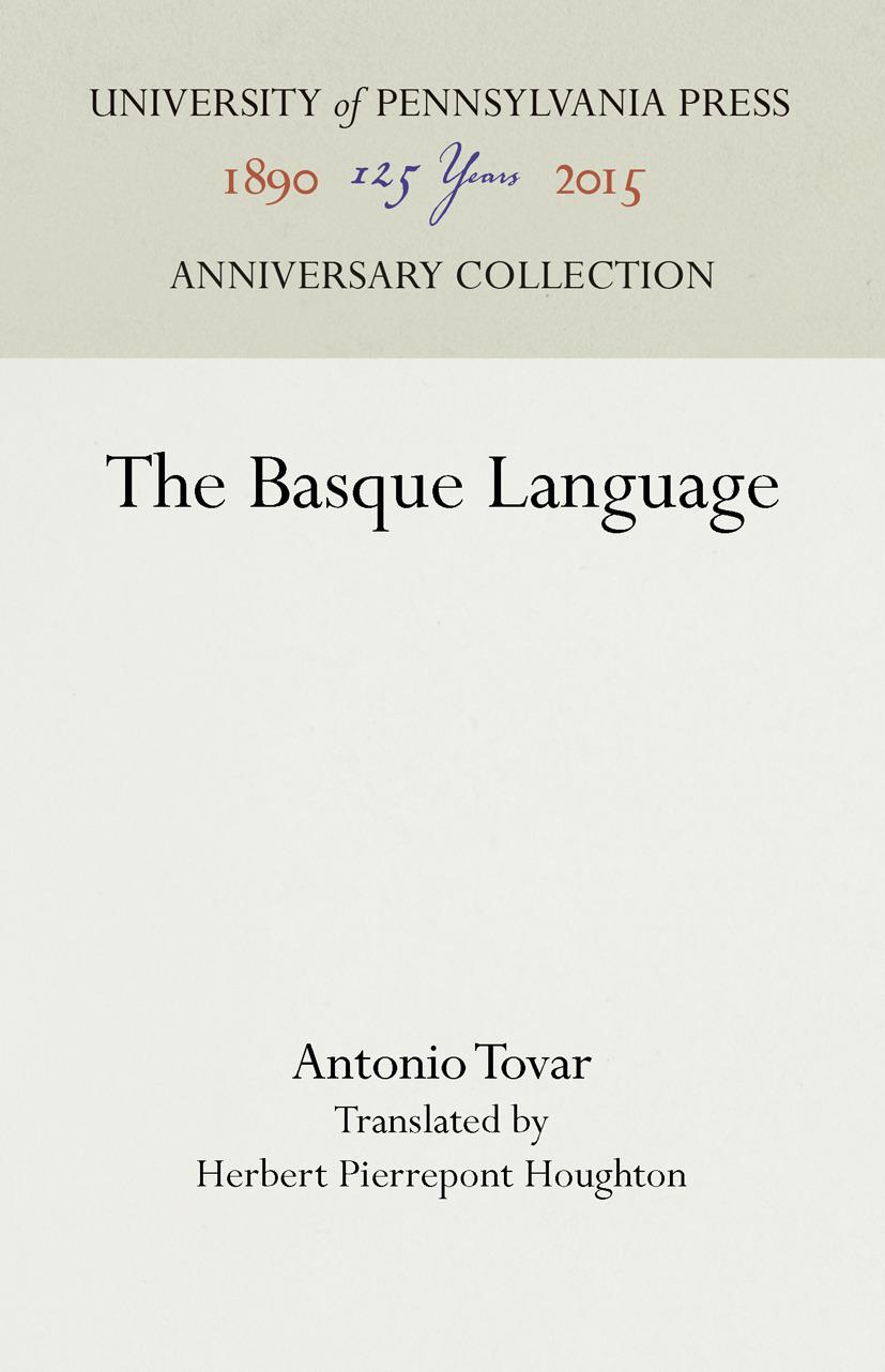 Knjiga The Basque Language Herbert Pierrepont Houghton