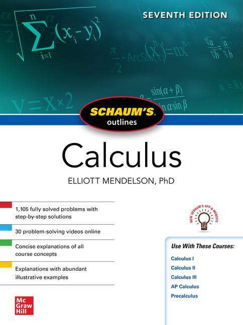 Könyv Schaum's Outline of Calculus, Seventh Edition 