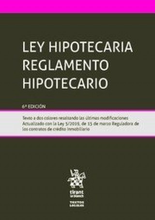 Книга Ley hipotecaria reglamento hipotecario 6ª Edición FRANCISCO BLASCO GASCO