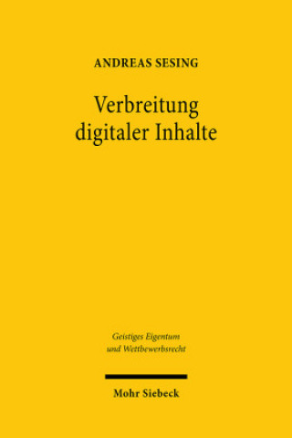 Kniha Verbreitung digitaler Inhalte 