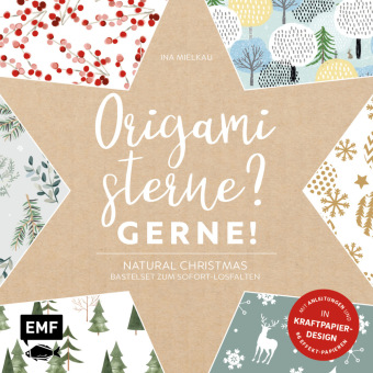 Książka Origamisterne? Gerne! - Natural Christmas - Weihnachtliches Bastelset zum Sofort-Losfalten 