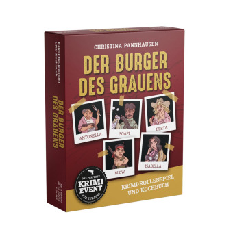 Játék Der Burger des Grauens. Krimidinner-Rollenspiel und Kochbuch. Für 6 Spieler ab 12 Jahren. 