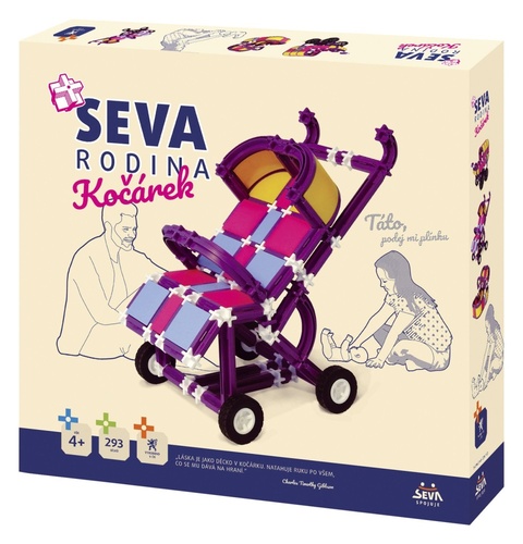 Game/Toy Stavebnice SEVA Rodina Kočárek plast 293 dílků 