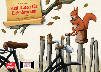 Joc / Jucărie Fünf Nüsse für Eichhörnchen. Kamishibai Bildkartenset Henrike Wilson