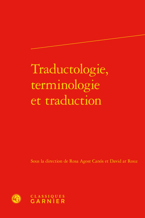 Libro Traductologie, terminologie et traduction collegium