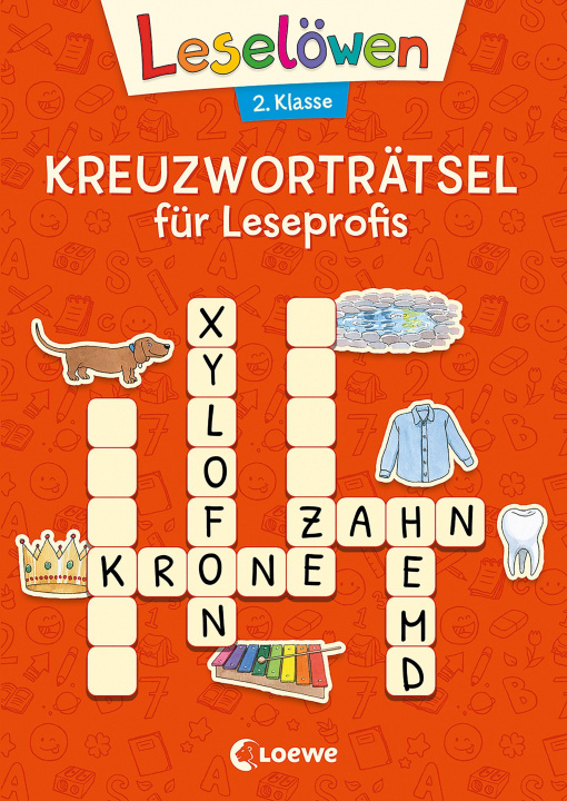 Книга Leselöwen Kreuzworträtsel für Leseprofis - 2. Klasse (Rotorange) 