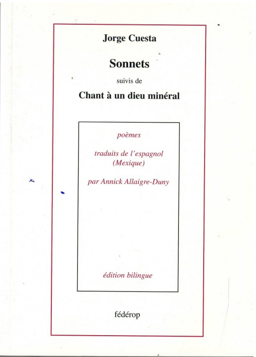 Knjiga SONNETS CUESTA