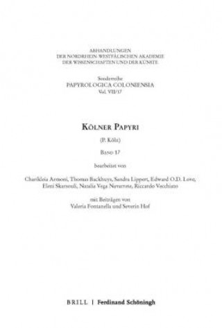 Knjiga Kölner Papyri Jürgen Hammerstaedt