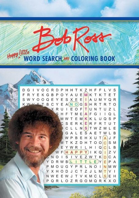 Carte Bob Ross Word Search and Coloring Book 