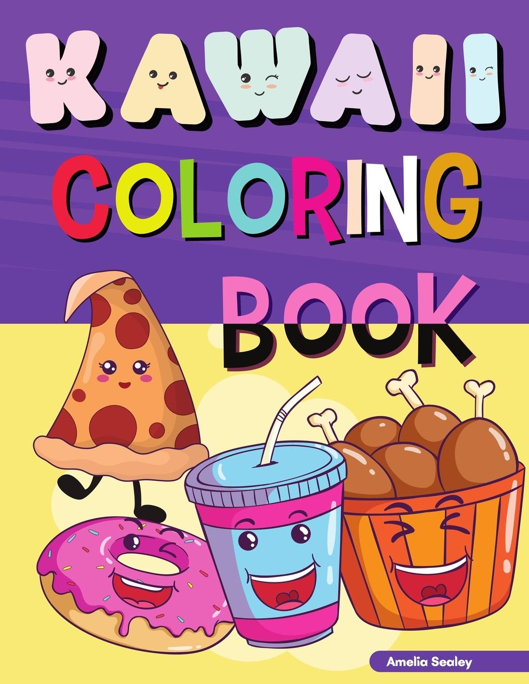 Книга Kawaii Coloring Book Amelia Sealey