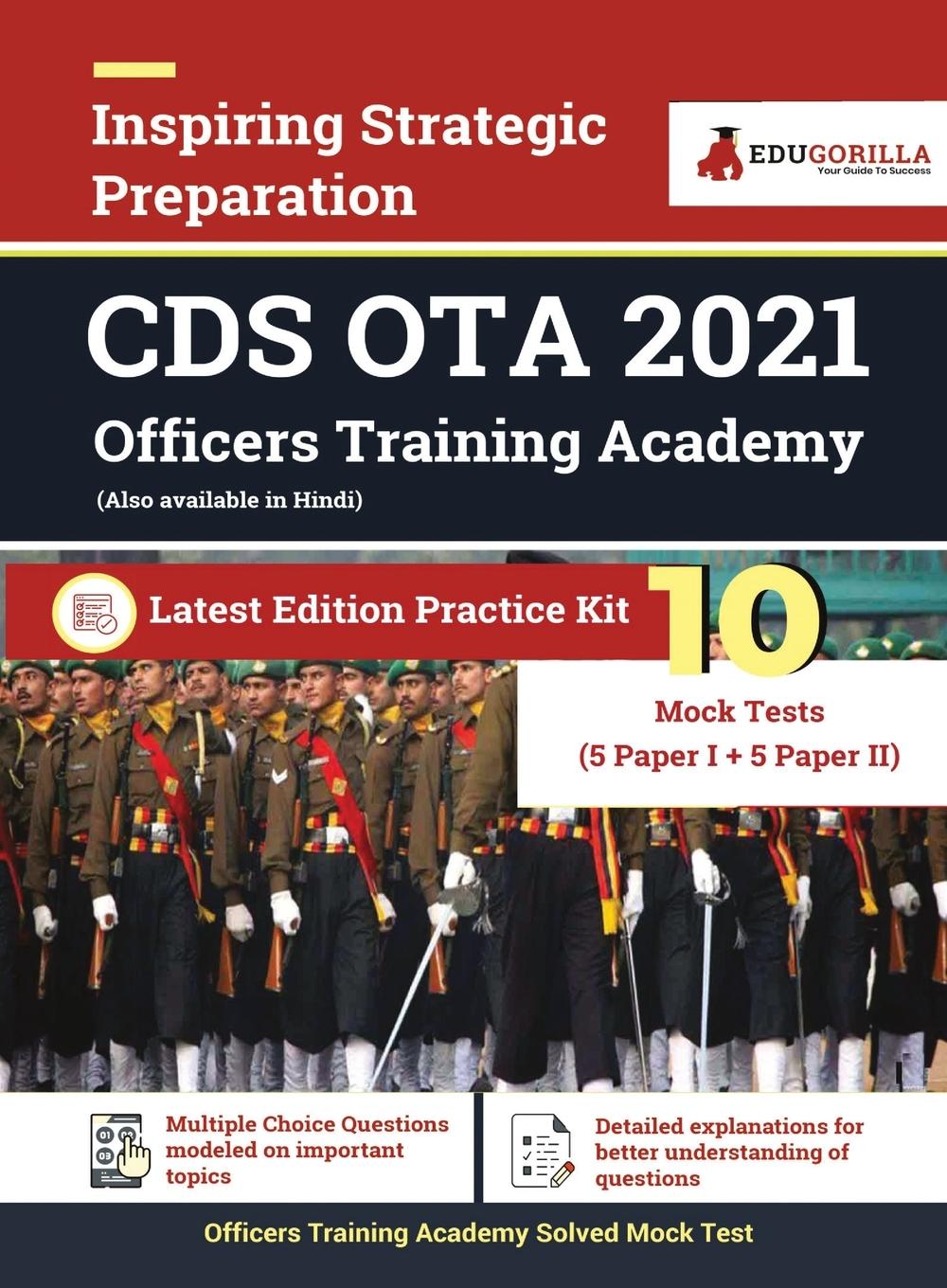 Kniha UPSC CDS OTA (Officers Training Academy) Entrance Exam 2021 10 Full-length Mock tests (Solved) Latest Edition as per Union Public Service Commission S Rohit Manglik