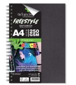 Papírenské zboží Artgecko skicák 250g Freestyle Posca A4 na výšku 30 bílých listů 