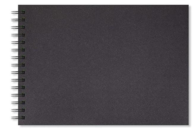 Kniha Artgecko skicák 200g Shady A4 na šířku 40 černých listů 