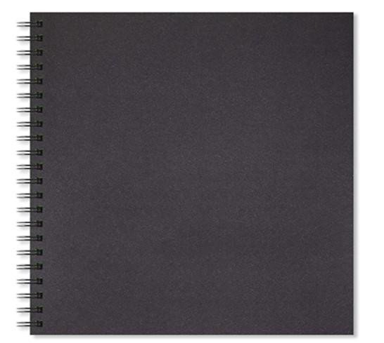 Kniha Artgecko skicák 200g Shady 300x300 mm na šířku 40 černých listů 