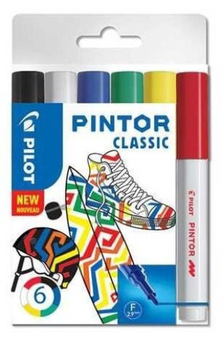 Knjiga PILOT Pintor Fine Sada akrylových popisovačů 0,9-1,5mm - Classic 6 ks 