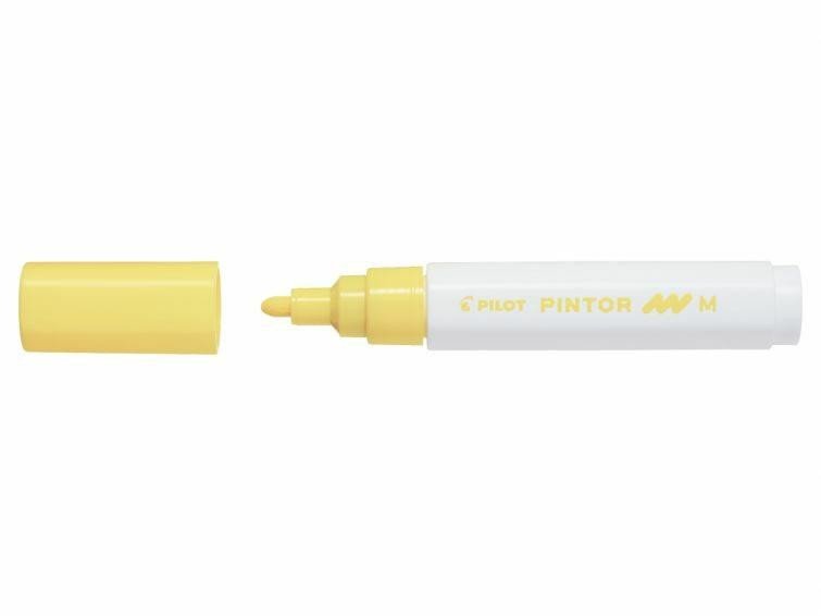 Kniha PILOT Pintor Medium akrylový popisovač 1,5-2,2mm - žlutý 