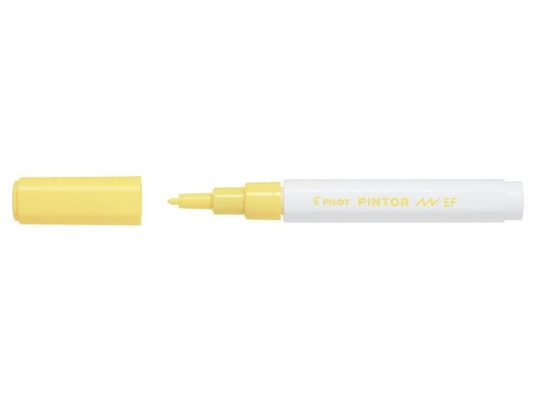Книга PILOT Pintor Extra Fine akrylový popisovač 0,5-0,7mm - žlutý 