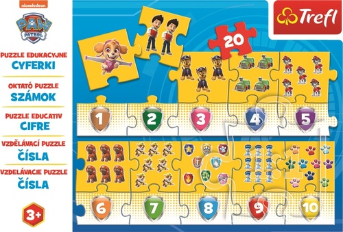 Game/Toy Vzdělávací puzzle Čísla Tlapková patrola 
