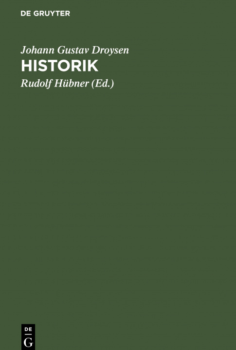 Knjiga Historik Johann Gustav Droysen