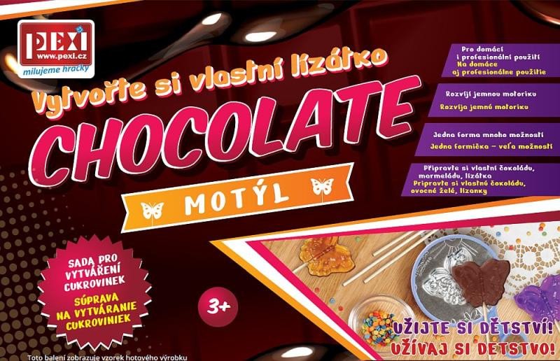 Libro PEXI CHOCOLATE ART / Vytvořte si vlastní lízátko - Motýl 