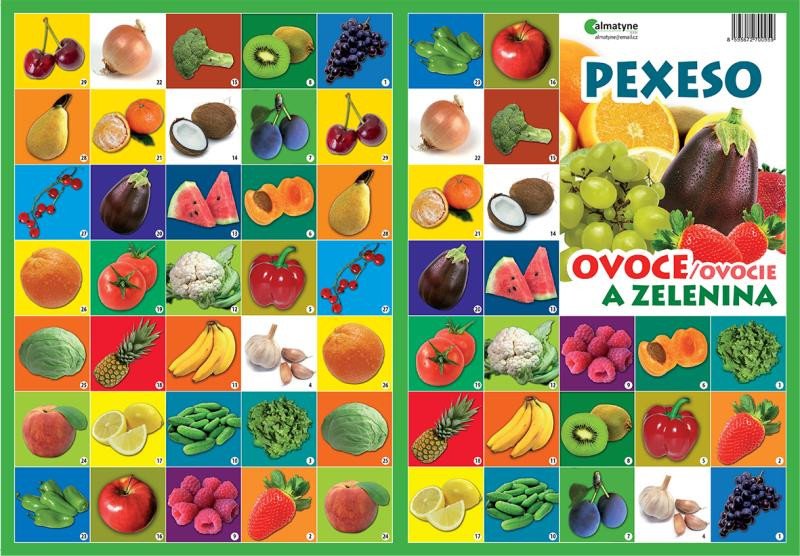 Gra/Zabawka Pexeso - Ovoce a zelenina 