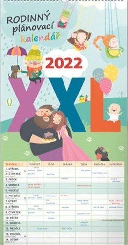 Kalendář/Diář Nástěnný kalendář Rodinný plánovací XXL 2022 