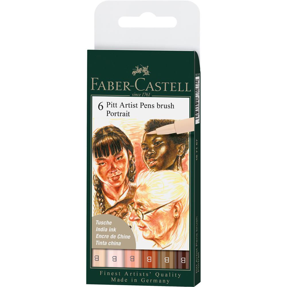 Hra/Hračka Pisaki Pitt Artist Pen B Portrait  Faber-Castell 6 kolorów 