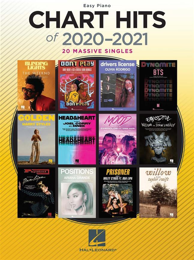 Könyv CHART HITS OF 2020-2021 EASY PIANO collegium