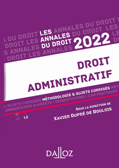 Книга Annales Droit administratif 2022 