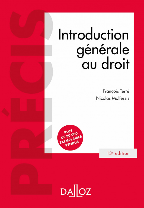 Carte Introduction générale au droit. 13e éd. Nicolas Molfessis